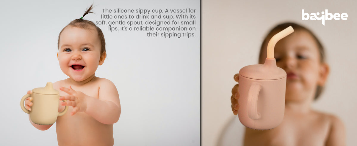 Baybee Baby BPA-Free Silicone Sipper Cup Drinking Training Anti Spill Sippy Cup — slide 1