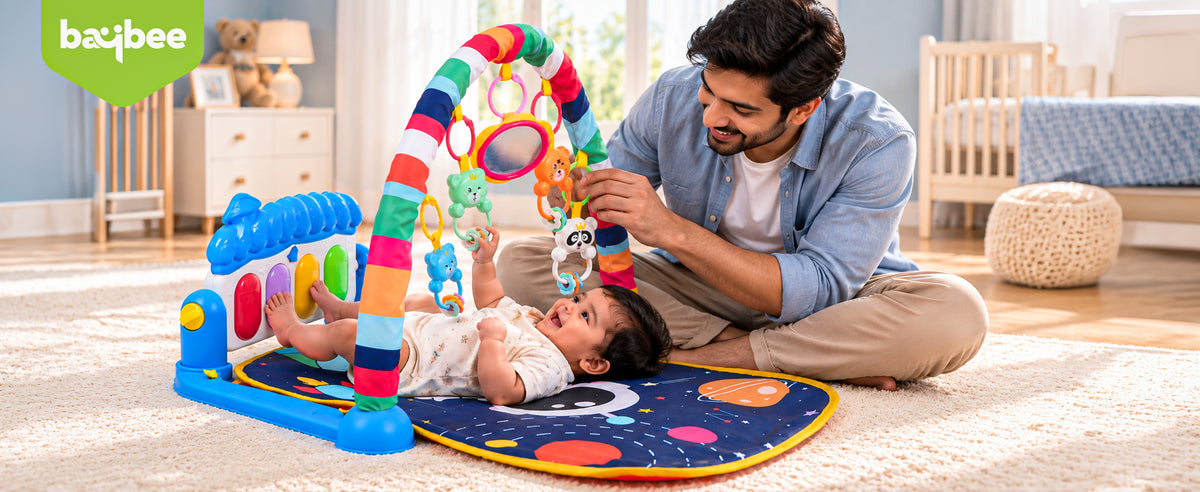 Baybee 2 in 1 Play Gym for Babies Baby Play Mat with Music & Lights — slide 3
