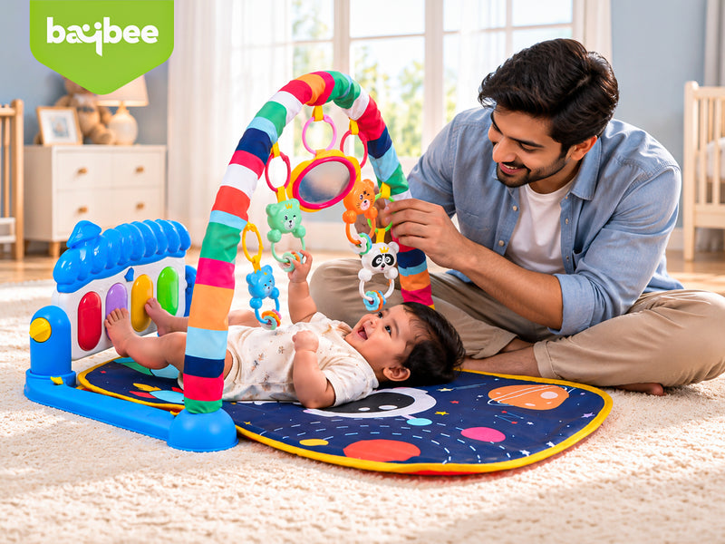 Baybee 2 in 1 Play Gym for Babies Baby Play Mat with Music & Lights — slide 1
