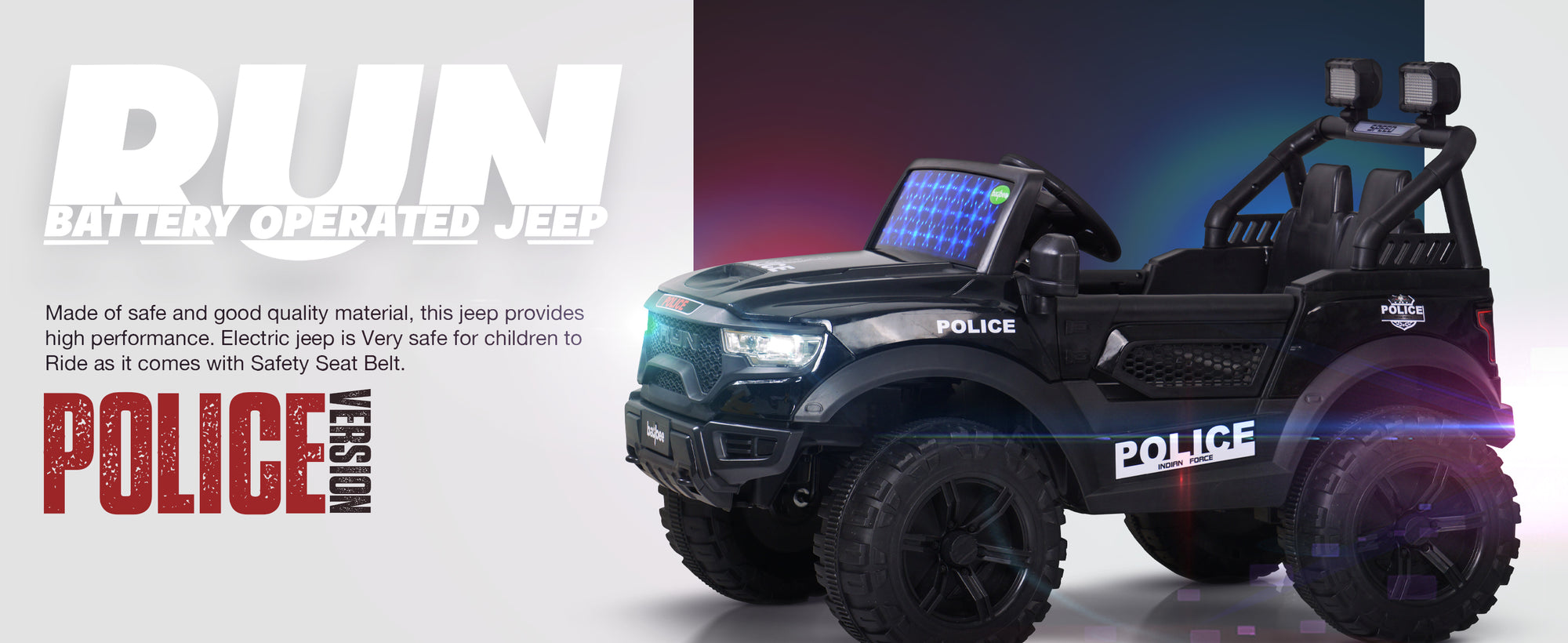 Baybee Run 4X4 Kids Battery Operated Jeep for Kids  (Painted) — slide 1