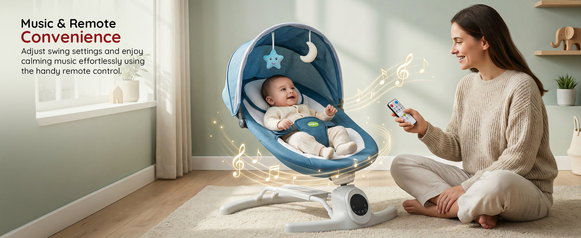 Baybee Wobbles Baby Cradle and Swing Automatic Electric Swing for Baby — slide 3