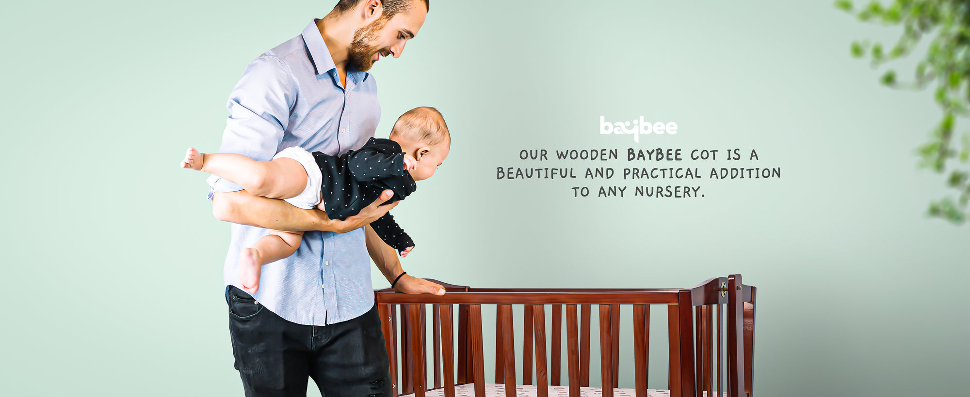 Baybee Bumble Wooden Cradle for New Born Baby — slide 1