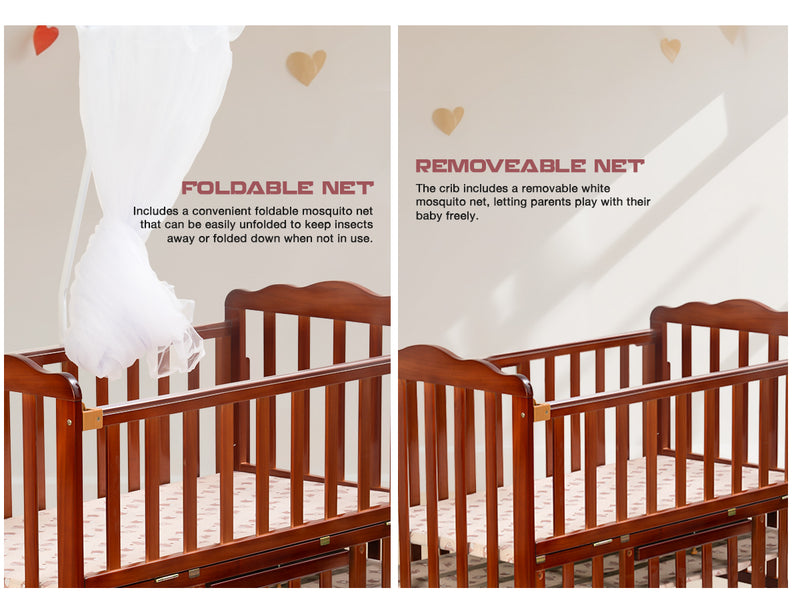 Baybee Hormony Nest Convertible Wooden Cradle for New Born Baby — slide 2
