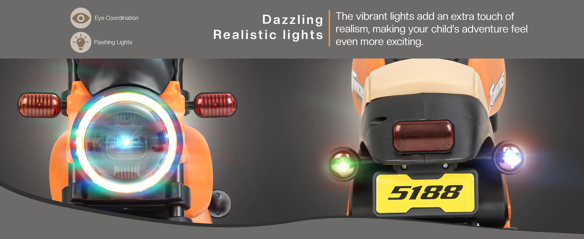 Baybee Cruzer Electric Bike for Kids with Foot Accelerator & Music — slide 2