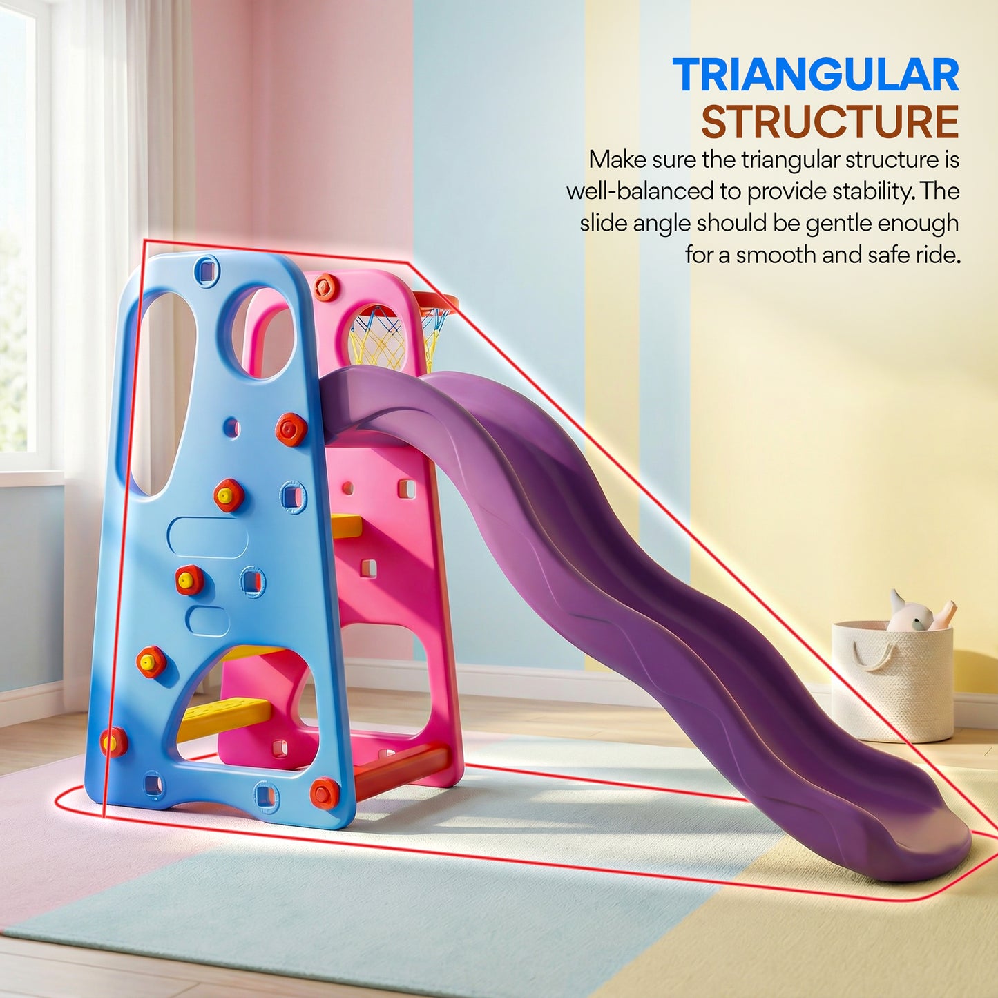 Baybee Grand Folding Slide Plastic Play Slide Climber with Score Keeper - Baybee India