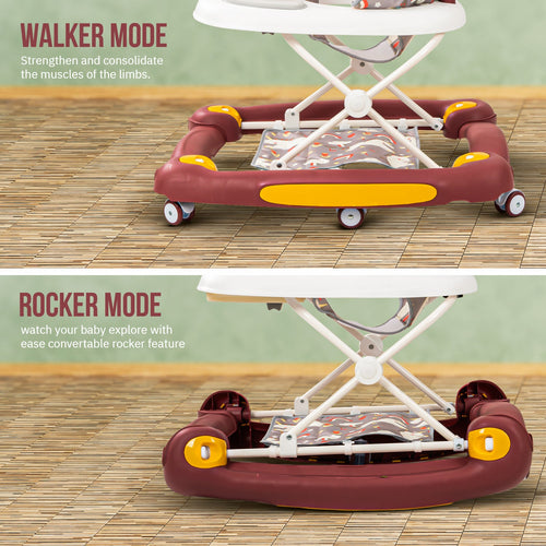 Baybee Clofi 2 in 1 Baby Walker for Kids with Rocker, Push Handle, 3 Height Adjustable BAYBEE