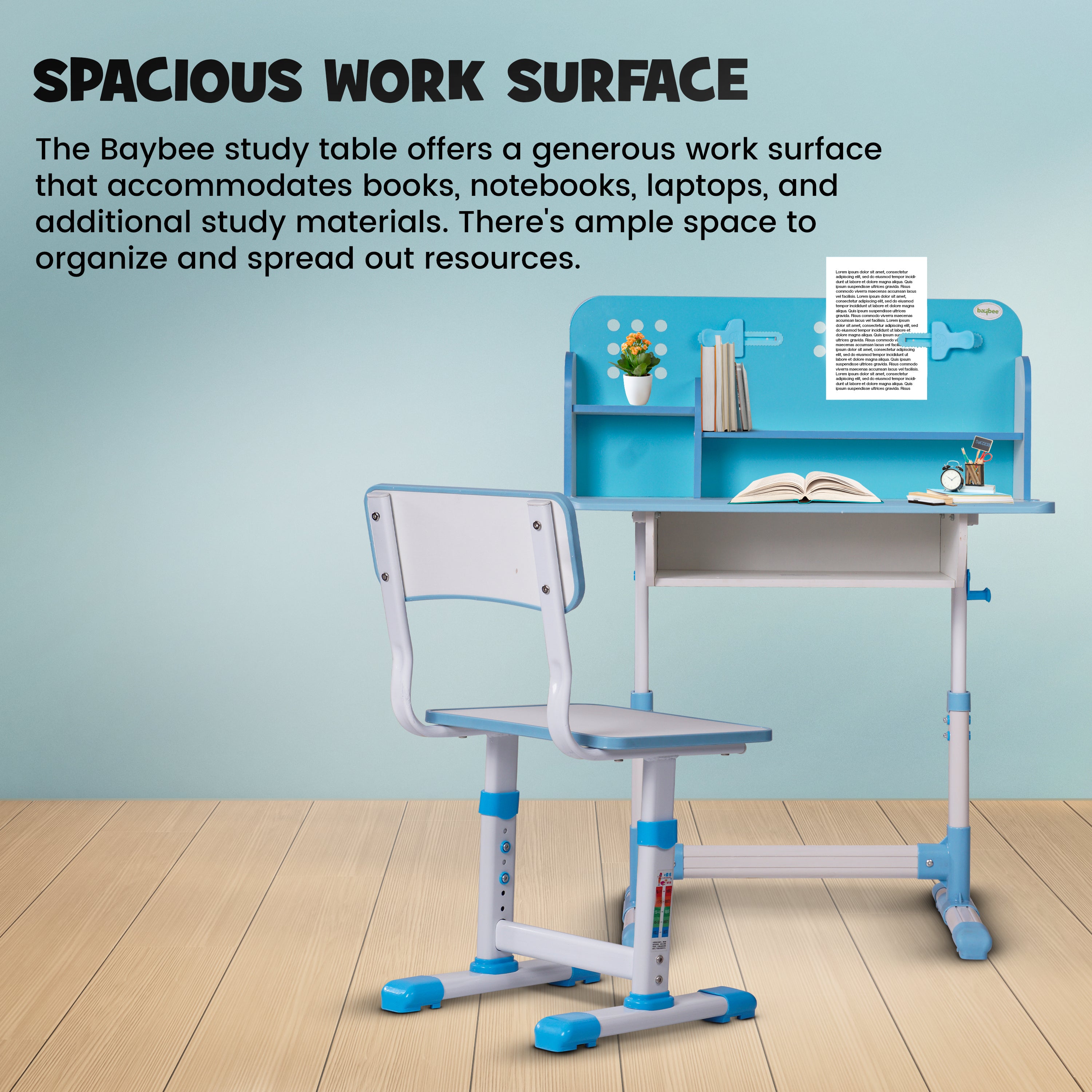 Baybee Benny Study Table for Students Kids with Chair Set Height