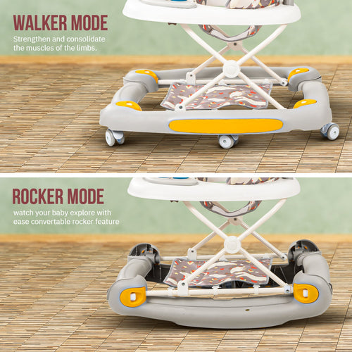 Baybee Clofi 2 in 1 Baby Walker for Kids with Rocker, Push Handle, 3 Height Adjustable BAYBEE