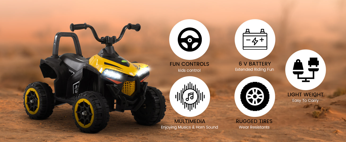 Baybee Monster ATV Rechargeable Battery Operated Electric Kids Bike — slide 2