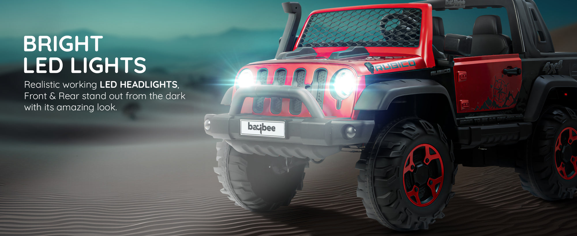 Baybee Atom Rechargeable Battery Operated Jeep for Kids (Painted) — slide 1