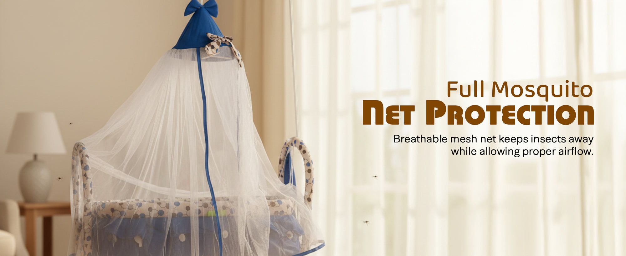 Baybee Baby Swing Cradle with Mosquito Net Infant Jhula & Palna for Newborns — slide 2