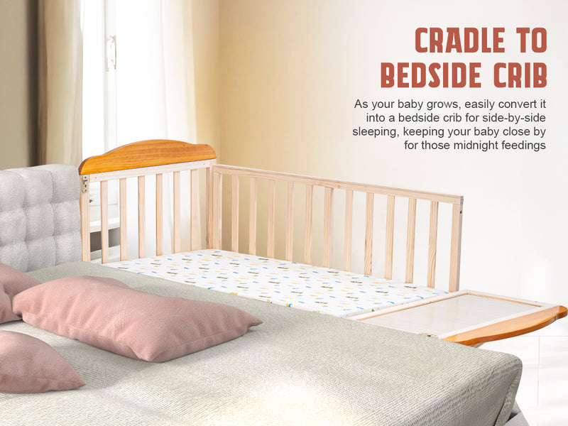 Baybee Crolla 3 in 1 Wooden Cradle for New Born Baby — slide 1