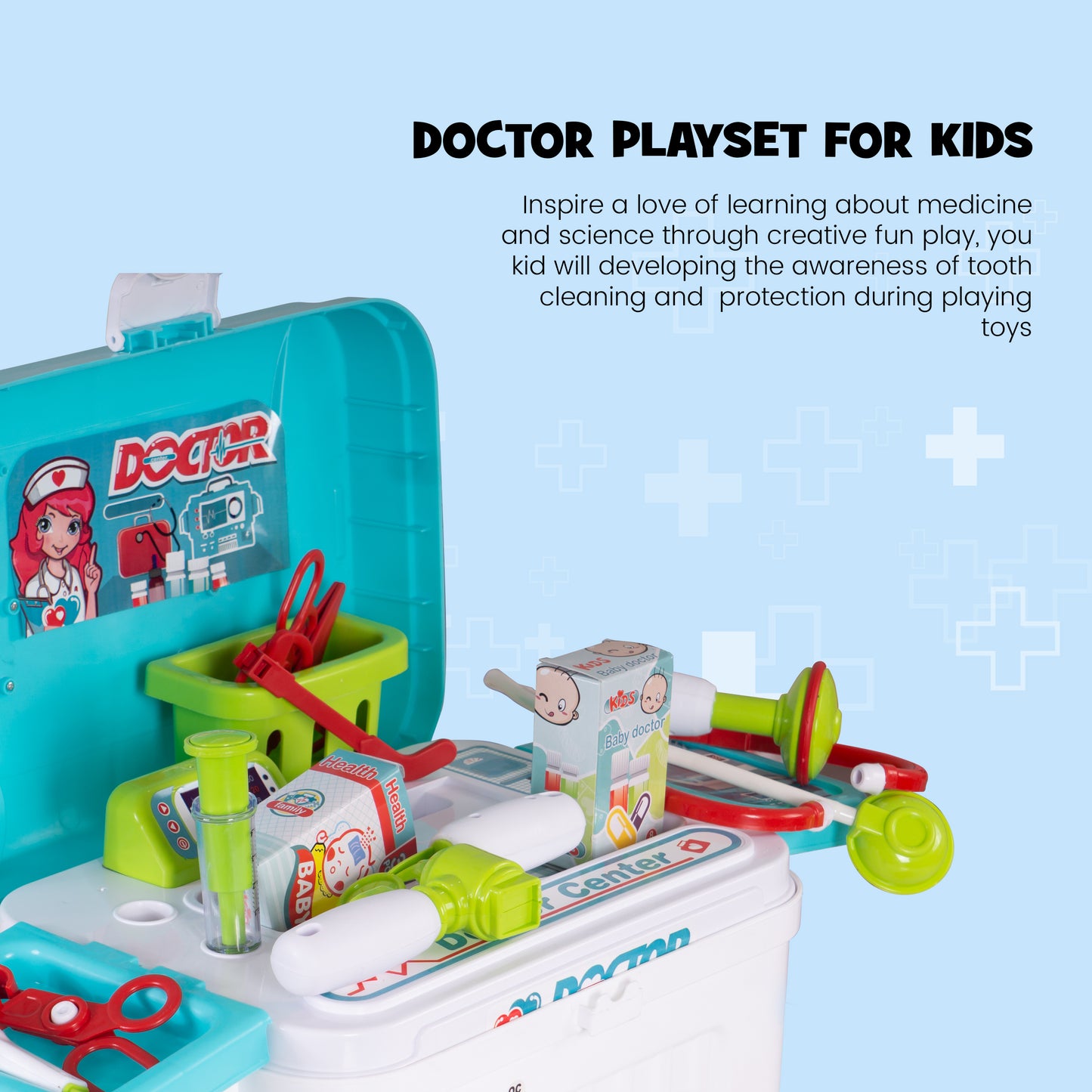 Baybee Doctor Play Set with Suitcase & Portable Pretend Play,Little Doctor Set Toys for Kids