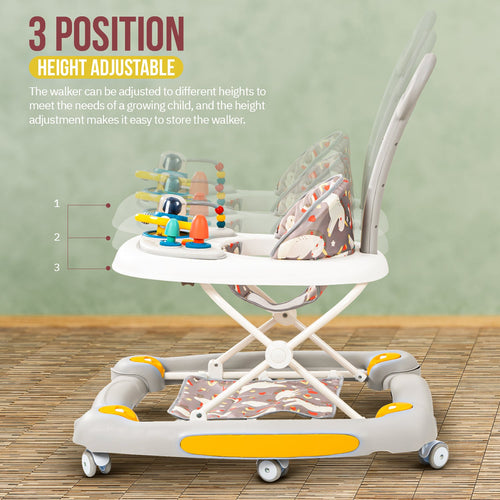 Baybee Clofi 2 in 1 Baby Walker for Kids with Rocker, Push Handle, 3 Height Adjustable BAYBEE
