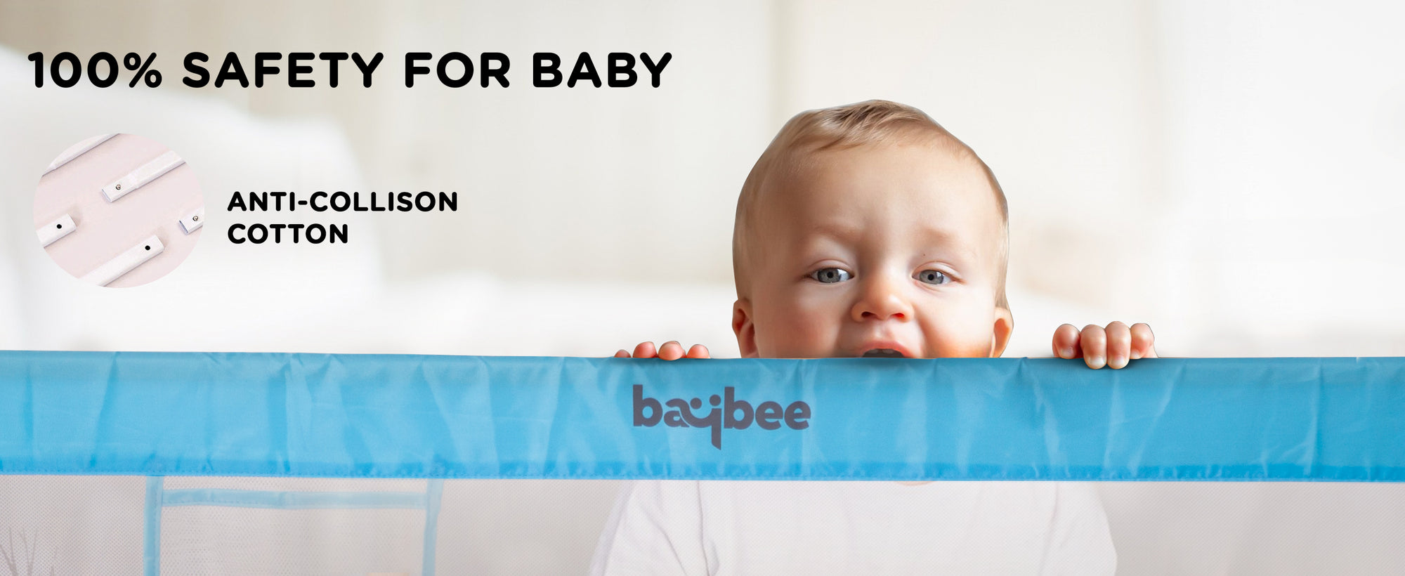 BAYBEE Baby Bed Rails Guard Kids Safety (Pack of 2 (150x63 cm)) — slide 2