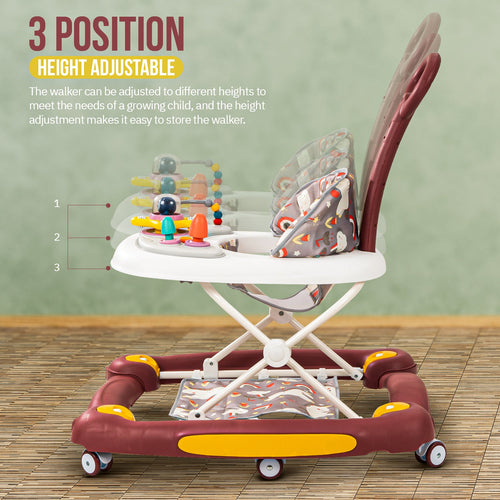 Baybee Clofi 2 in 1 Baby Walker for Kids with Rocker, Push Handle, 3 Height Adjustable BAYBEE