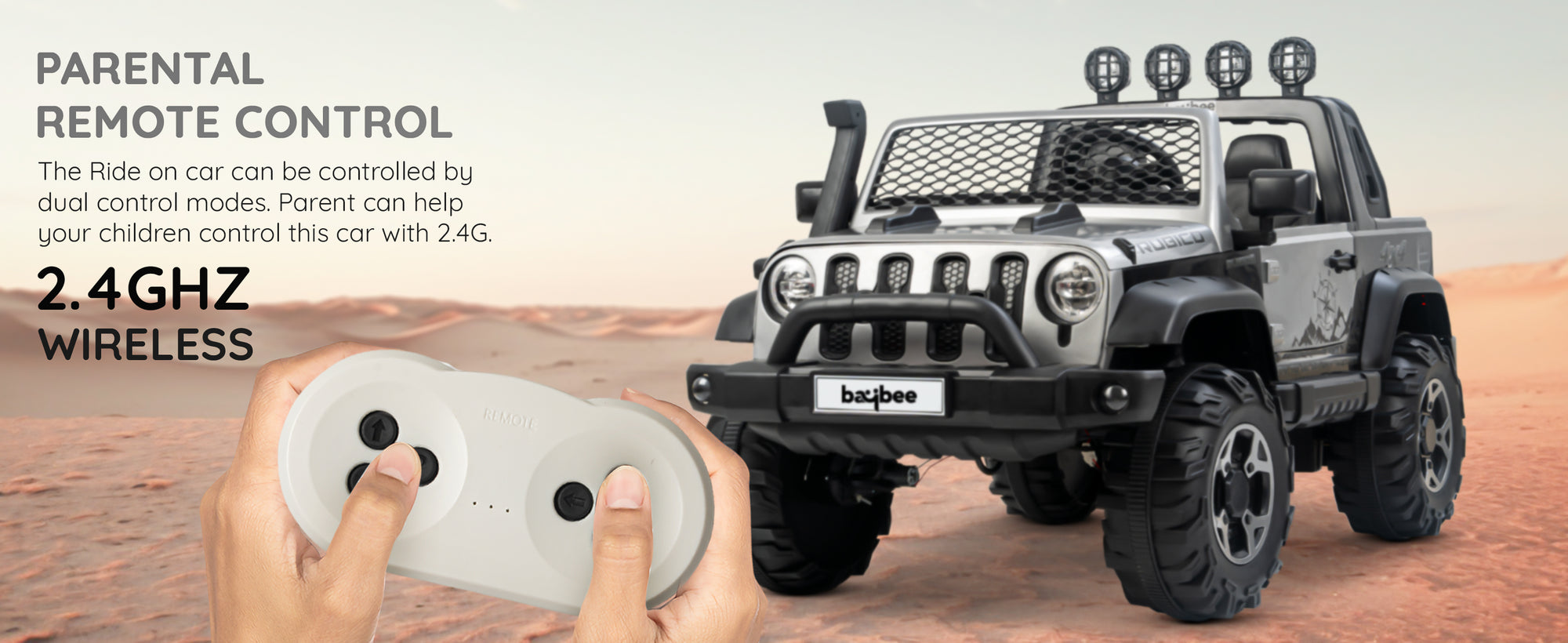 Baybee Atom Rechargeable Battery Operated Jeep for Kids (Painted) — slide 1