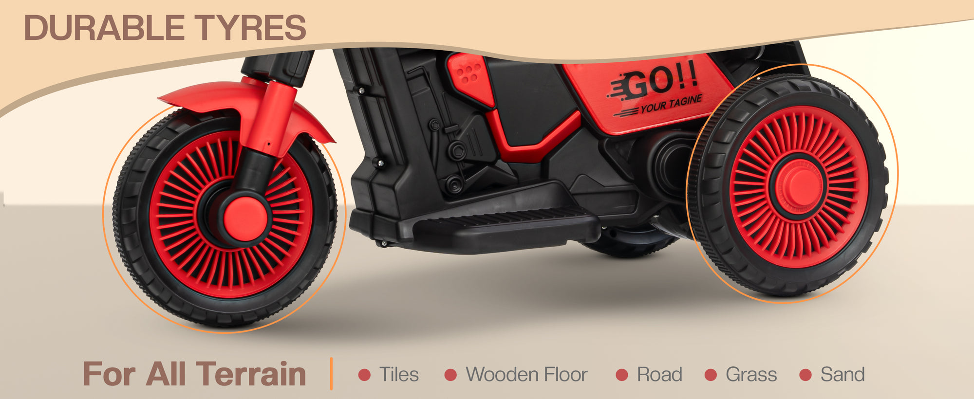 Baybee Cruzer Electric Bike for Kids with Foot Accelerator & Music — slide 1