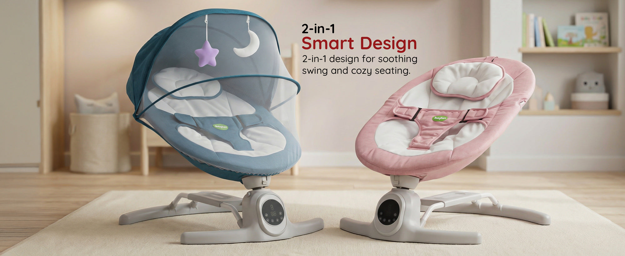Baybee Wobbles Baby Cradle and Swing Automatic Electric Swing for Baby — slide 2