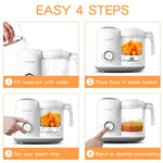 Baybee Blendy 4-in-1 Electric Baby Food Processor for Baby Food Maker with Steamer & Grinder