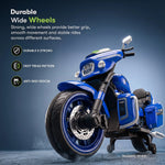 Blue battery powered bike for toddlers