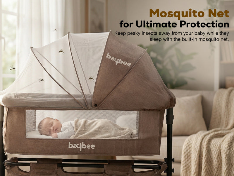 Baybee 3 in 1 Baby Bedside Crib Bassinet for Kids — slide 1