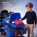 Blue electric motorcycle toy for kids