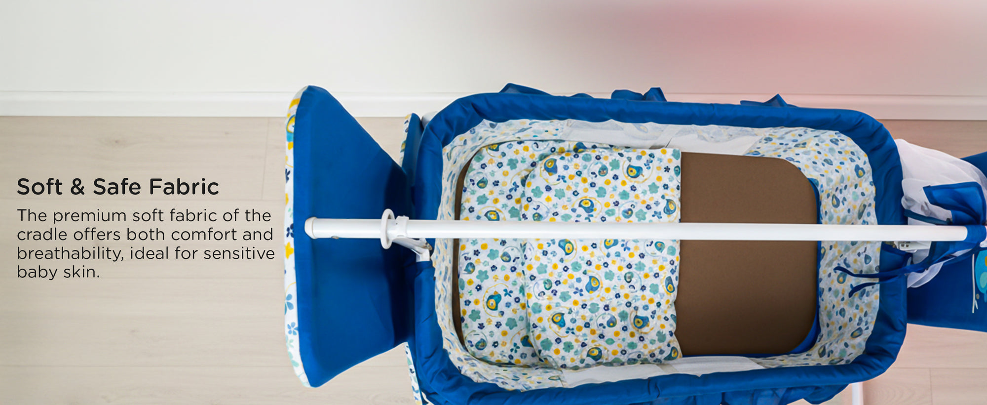 Baybee Baby Swing Cradle for Newborn Babies with Mosquito Net, Infant Jhula, Palna for Kids — slide 2