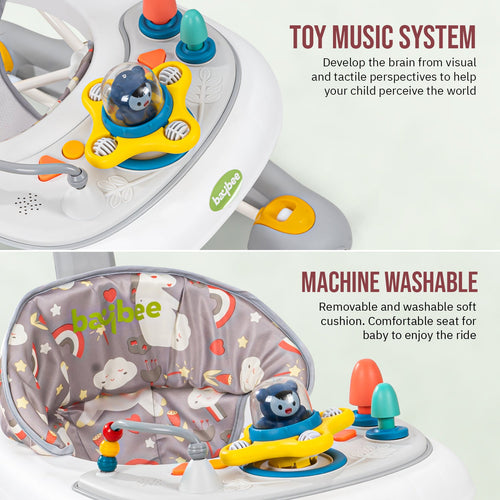 Baybee Clofi 2 in 1 Baby Walker for Kids with Rocker, Push Handle, 3 Height Adjustable BAYBEE