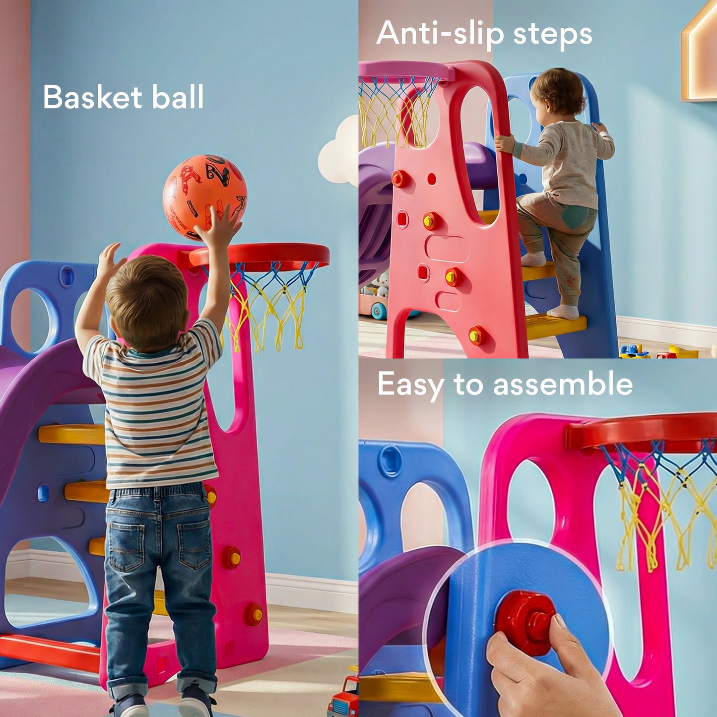 Baybee Grand Folding Slide Plastic Play Slide Climber with Score Keeper - Baybee India