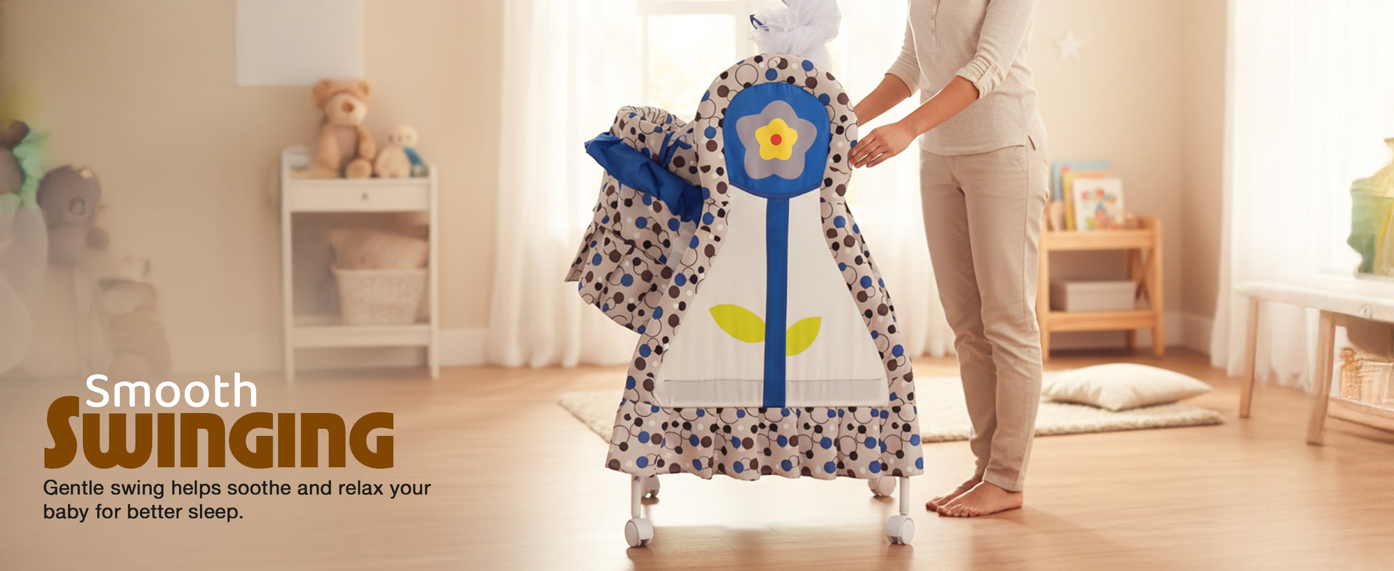 Baybee Baby Swing Cradle with Mosquito Net Infant Jhula & Palna for Newborns — slide 2