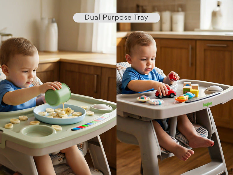Baybee Breeze High Chair with Musical & Dual Removable Trays, Adjustable Feeding Chair — slide 1