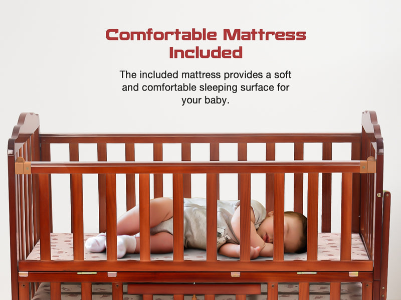 Baybee Hormony Nest Convertible Wooden Cradle for New Born Baby — slide 2