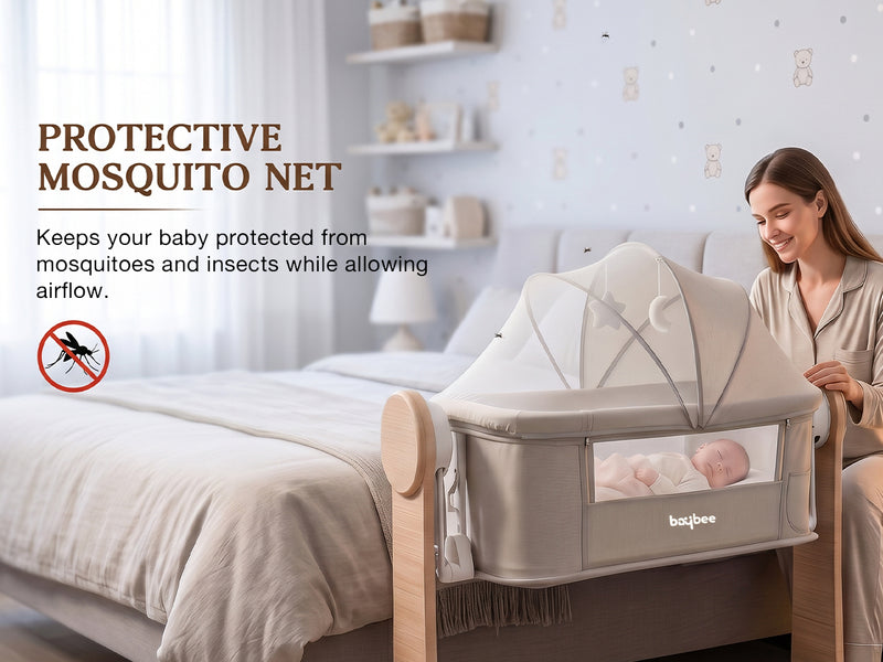 Baybee Wooden 3 in 1 Electric Baby Cradle Convertible Cot & Bassinet — slide 1
