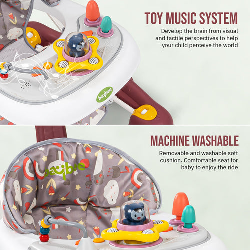 Baybee Clofi 2 in 1 Baby Walker for Kids with Rocker, Push Handle, 3 Height Adjustable BAYBEE