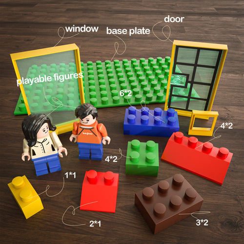 BAYBEE 3 in 1 Town of Stacking House DIY Plastic Building Blocks Toys for Kids (240 Pcs) BAYBEE