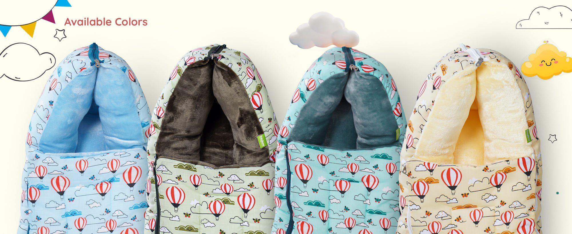 Baybee 3 in 1 Velvet Cotton Baby Bed Carry Bed — slide 1