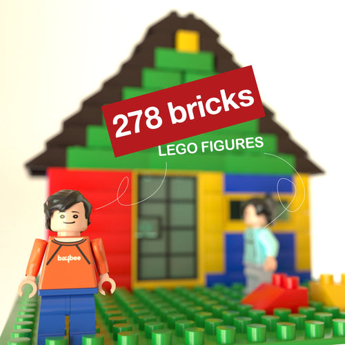 BAYBEE 3 in 1 Town of Stacking House DIY Plastic Building Blocks Toys for Kids (278 Pcs) BAYBEE