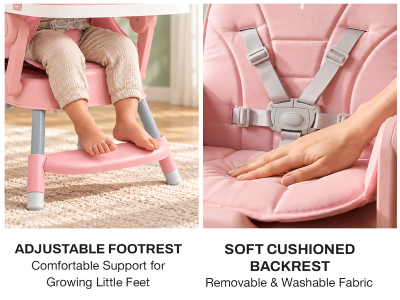 Baybee 2 in 1 High Chair for Baby with 5-Point Safety Harness — slide 1