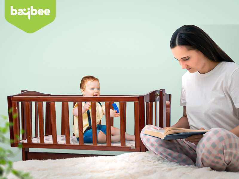 Baybee Bumble Wooden Cradle for New Born Baby — slide 1