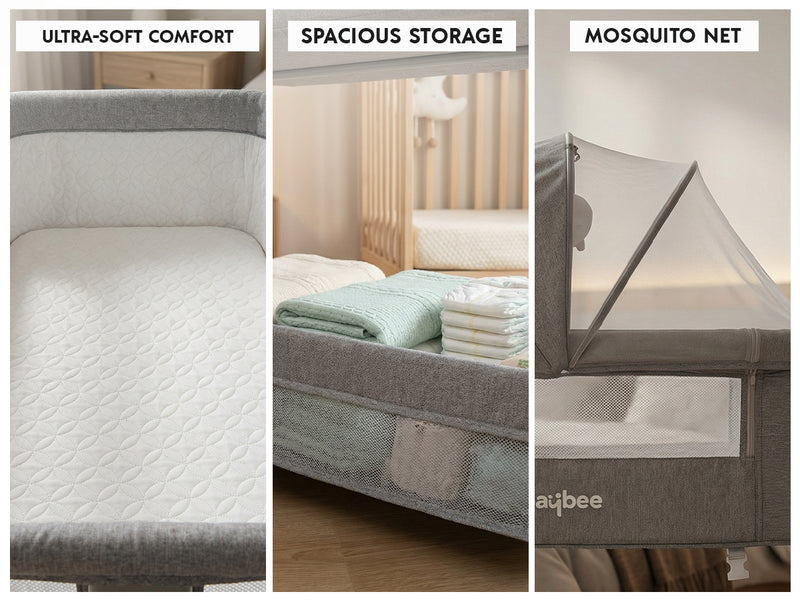 Baybee Bedside Crib for Baby with Rocking Mode — slide 3