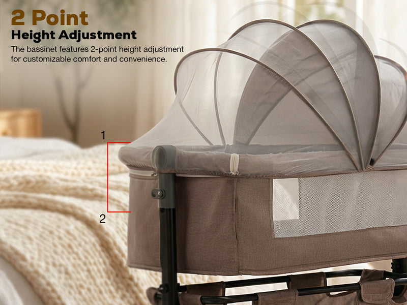 Baybee 3 in 1 Baby Bedside Crib Bassinet for Kids — slide 1