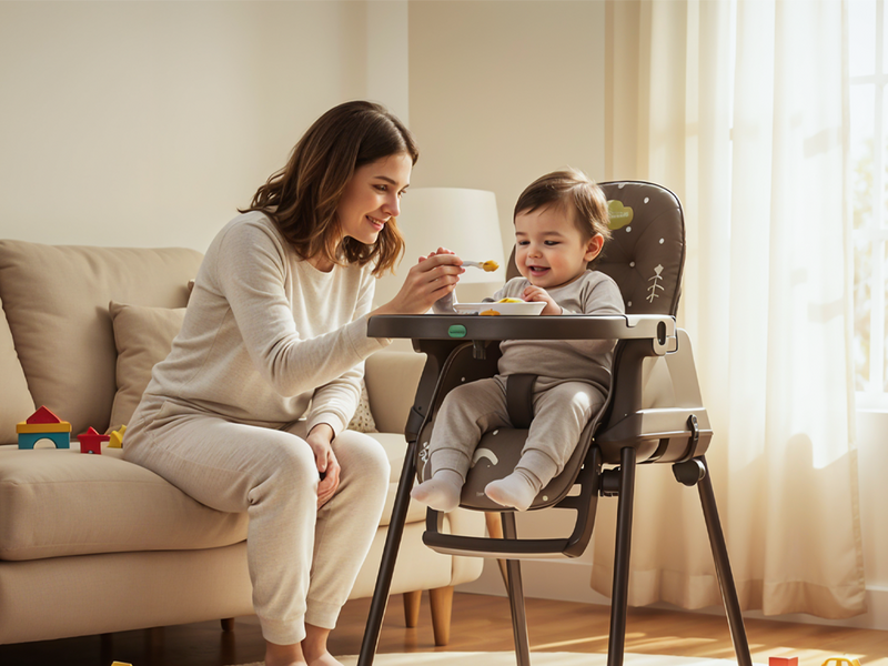 Baybee 4 in 1 Convertible High Chair for Kids Foldable Baby Feeding Chair — slide 1