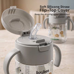 Grey BPA free baby sipper bottle