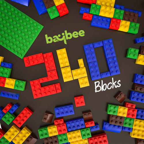 BAYBEE 3 in 1 Town of Stacking House DIY Plastic Building Blocks Toys for Kids (240 Pcs) BAYBEE