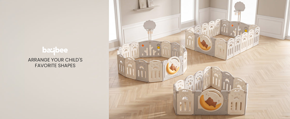 Baybee Luniva 2-in-1 Moon Foldable Baby Playpen with Glowing Light for 0-5 Years  (18 Panel) — slide 3