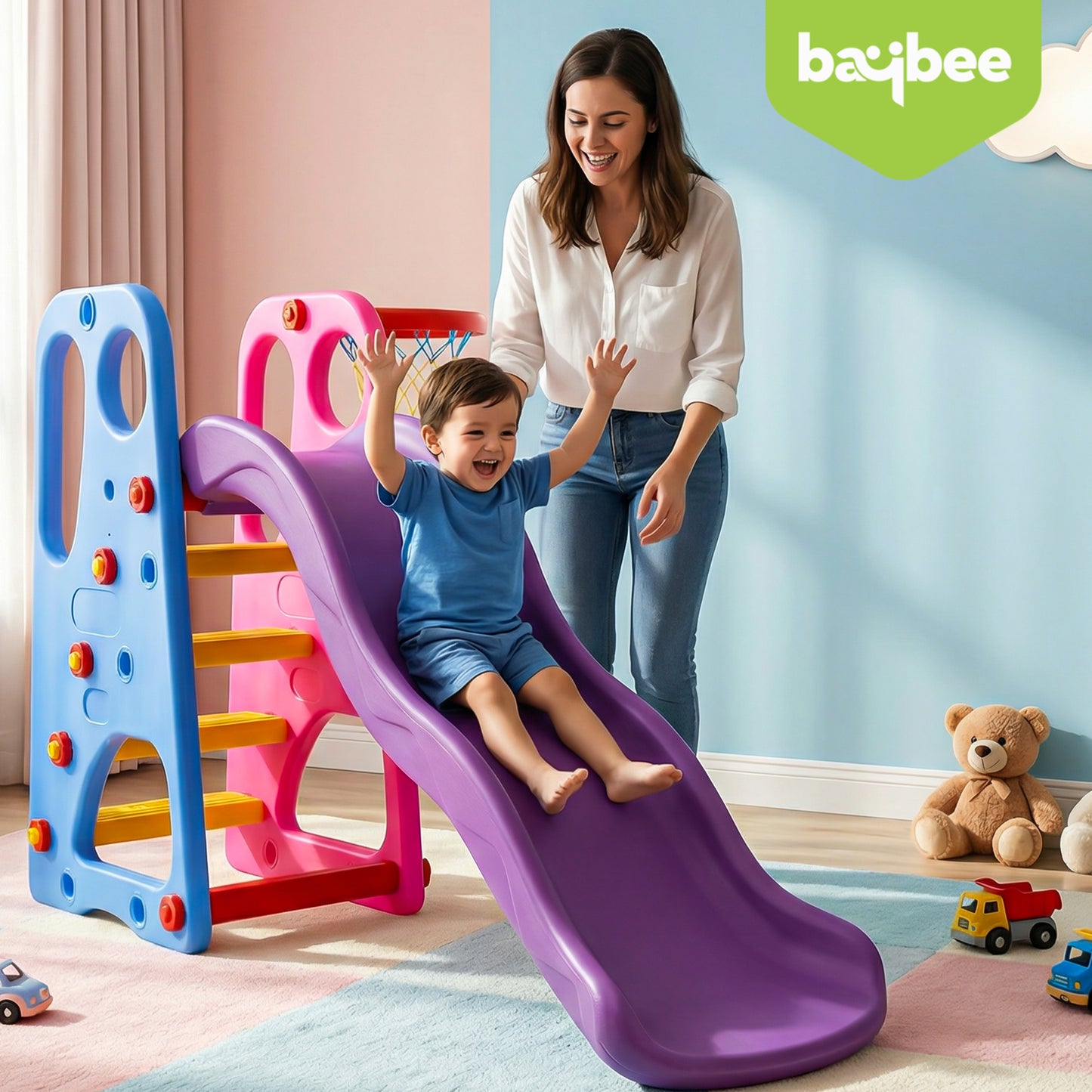 Baybee Grand Folding Slide Plastic Play Slide Climber with Score Keeper - Baybee India