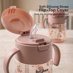 Orange BPA free baby sipper bottle