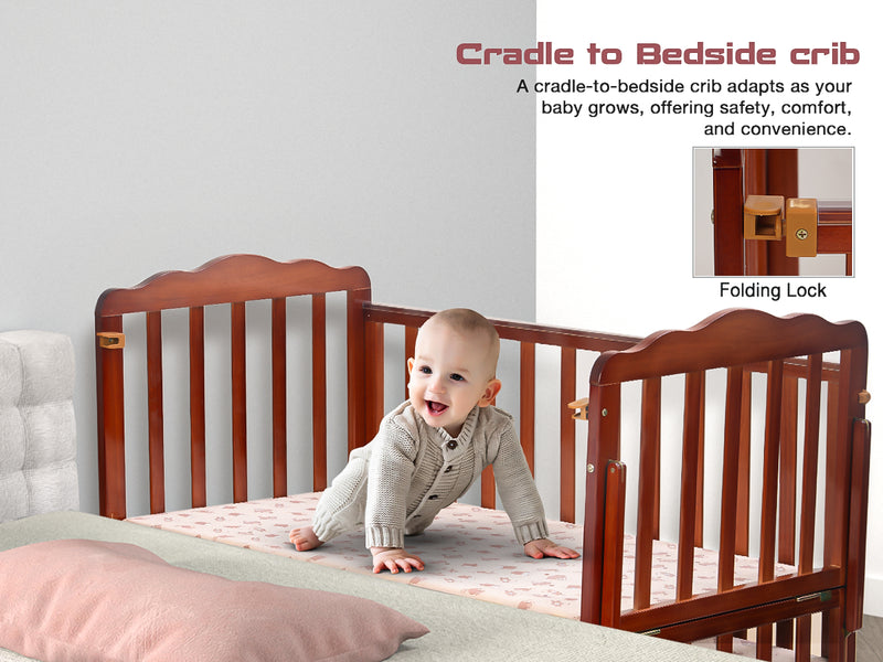 Baybee Hormony Nest Convertible Wooden Cradle for New Born Baby — slide 3