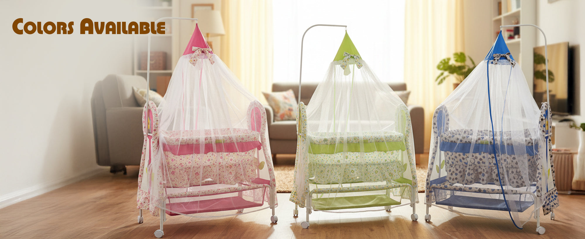 Baybee Baby Swing Cradle with Mosquito Net Infant Jhula & Palna for Newborns — slide 2